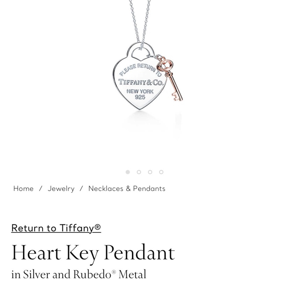 Return to Tiffany heart key pendant